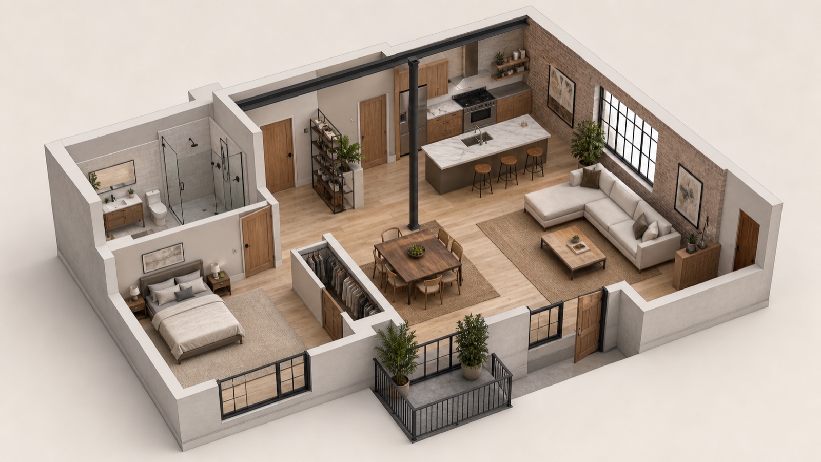 Measured 3D interior model