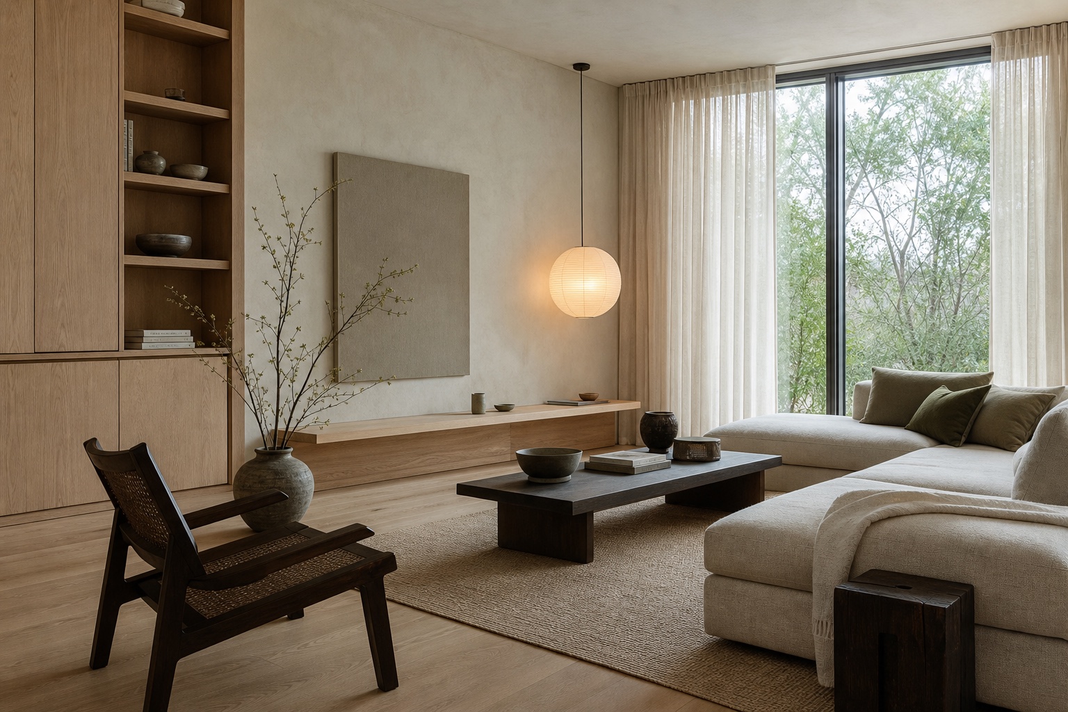 Quiet Japandi interior